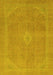 Machine Washable Abstract Yellow Modern Rug, wshabs2832yw