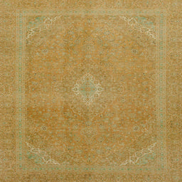 Square Machine Washable Abstract Orange Rug, wshabs2832
