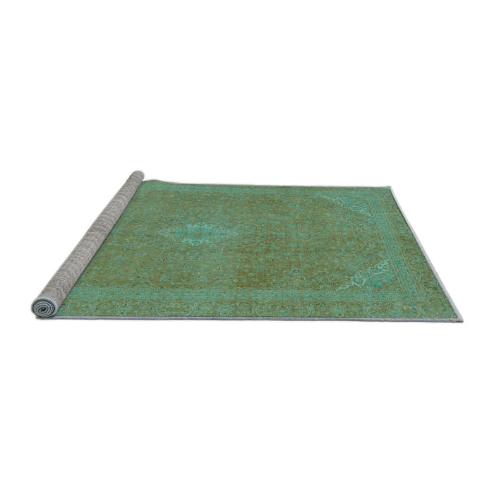 Sideview of Machine Washable Abstract Light Blue Modern Rug, wshabs2832lblu