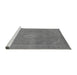 Sideview of Machine Washable Abstract Gray Modern Rug, wshabs2832gry