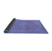 Sideview of Abstract Blue Modern Rug, abs2832blu