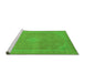 Sideview of Machine Washable Abstract Green Modern Area Rugs, wshabs2832grn