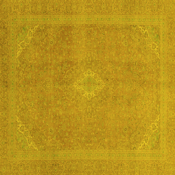 Square Abstract Yellow Modern Rug, abs2832yw