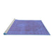 Sideview of Machine Washable Abstract Blue Modern Rug, wshabs2832blu