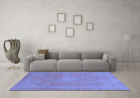 Machine Washable Abstract Blue Modern Rug, wshabs2832blu