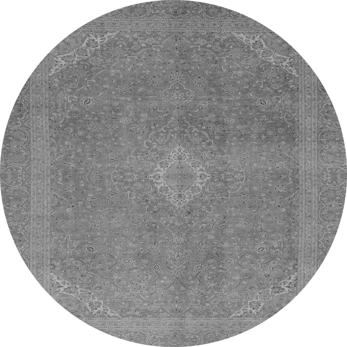 Round Abstract Gray Modern Rug, abs2832gry