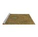 Sideview of Machine Washable Abstract Cinnamon Brown Rug, wshabs2833