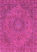 Machine Washable Abstract Pink Modern Rug, wshabs2833pnk