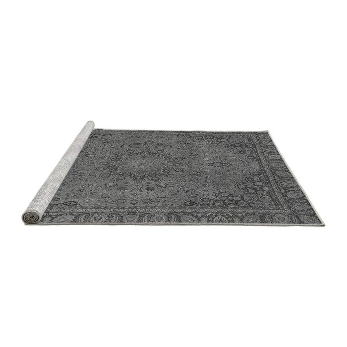 Sideview of Machine Washable Abstract Gray Modern Rug, wshabs2833gry