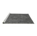 Sideview of Machine Washable Abstract Gray Modern Rug, wshabs2833gry