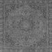 Square Abstract Gray Modern Rug, abs2833gry