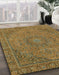 Machine Washable Abstract Cinnamon Brown Rug in a Family Room, wshabs2833