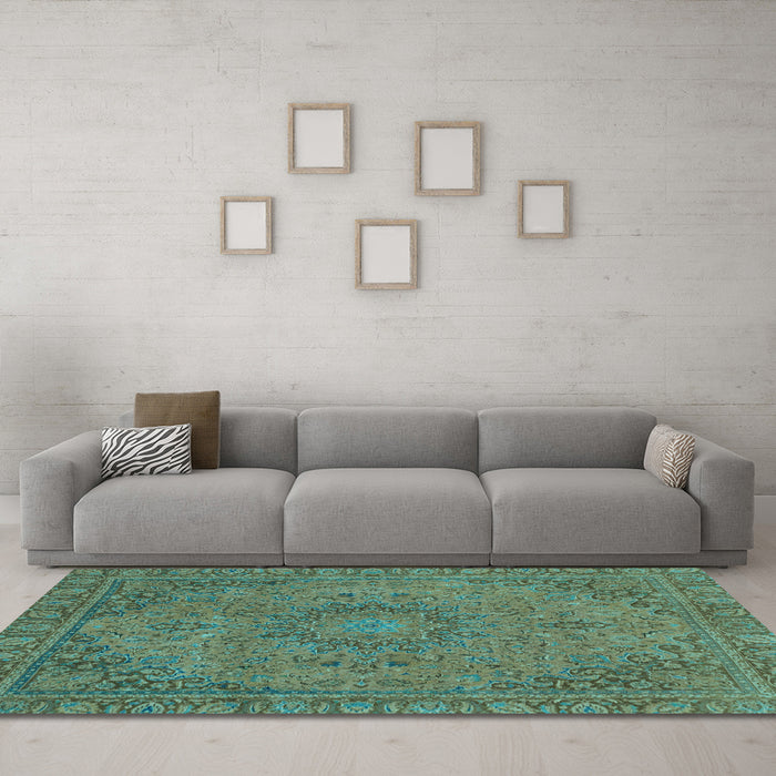Machine Washable Abstract Light Blue Modern Rug in a Living Room, wshabs2833lblu
