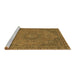 Sideview of Machine Washable Abstract Brown Modern Rug, wshabs2833brn