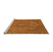 Sideview of Machine Washable Abstract Orange Modern Area Rugs, wshabs2833org