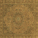 Square Abstract Brown Modern Rug, abs2833brn