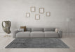 Machine Washable Abstract Gray Modern Rug in a Living Room,, wshabs2834gry