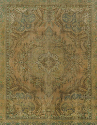 Machine Washable Abstract Dark Golden Brown Rug, wshabs2834