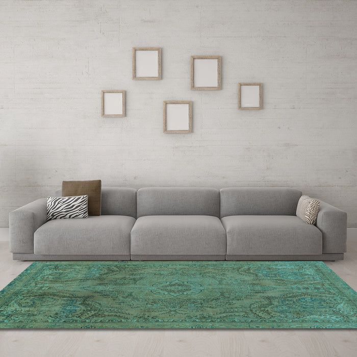 Machine Washable Abstract Light Blue Modern Rug in a Living Room, wshabs2834lblu