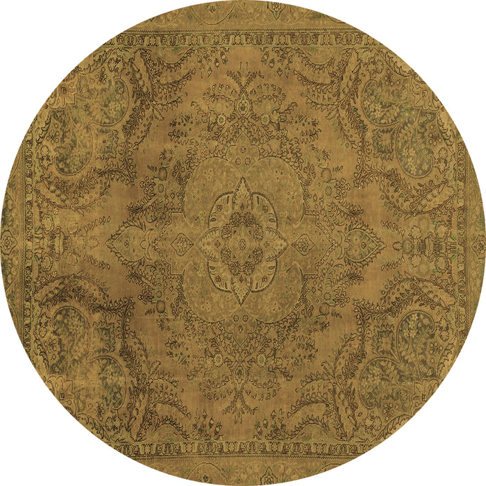 Round Machine Washable Abstract Brown Modern Rug, wshabs2834brn