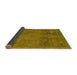 Sideview of Abstract Yellow Modern Rug, abs2834yw