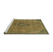 Sideview of Machine Washable Abstract Caramel Brown Rug, wshabs2835