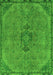 Machine Washable Abstract Green Modern Area Rugs, wshabs2835grn