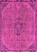 Machine Washable Abstract Pink Modern Rug, wshabs2835pnk