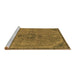 Sideview of Machine Washable Abstract Brown Modern Rug, wshabs2835brn