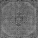 Square Abstract Gray Modern Rug, abs2835gry