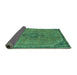 Sideview of Abstract Turquoise Modern Rug, abs2835turq