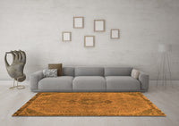 Machine Washable Abstract Orange Modern Rug, wshabs2835org