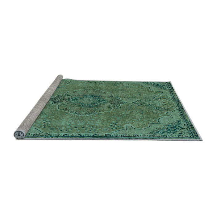 Sideview of Machine Washable Abstract Light Blue Modern Rug, wshabs2835lblu