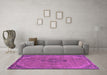 Machine Washable Abstract Purple Modern Area Rugs in a Living Room, wshabs2835pur