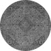 Round Abstract Gray Modern Rug, abs2836gry