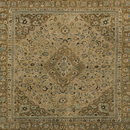 Square Abstract Reddish Brown Modern Rug, abs2836