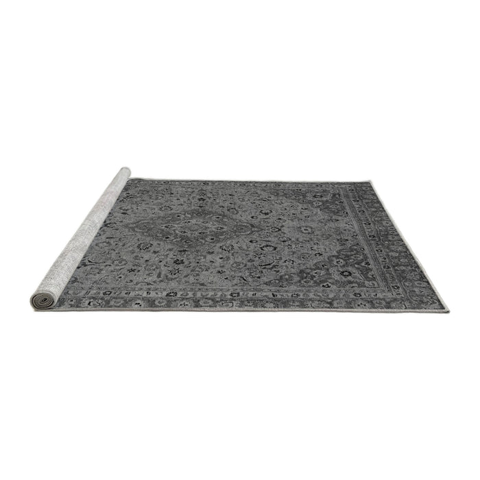 Sideview of Machine Washable Abstract Gray Modern Rug, wshabs2836gry