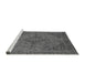 Sideview of Machine Washable Abstract Gray Modern Rug, wshabs2836gry