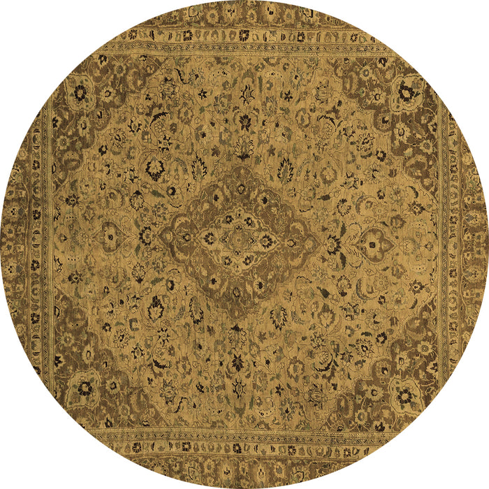 Round Machine Washable Abstract Brown Modern Rug, wshabs2836brn