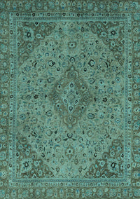 Abstract Light Blue Modern Rug, abs2836lblu