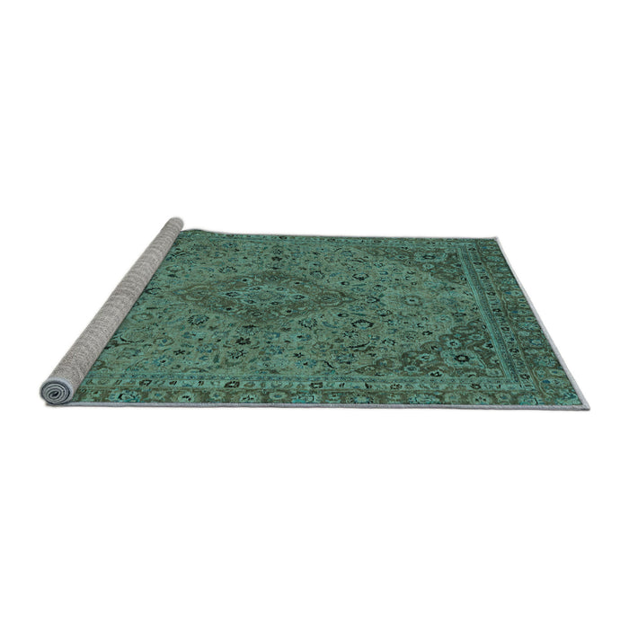 Sideview of Machine Washable Abstract Light Blue Modern Rug, wshabs2836lblu