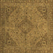 Square Machine Washable Abstract Brown Modern Rug, wshabs2836brn