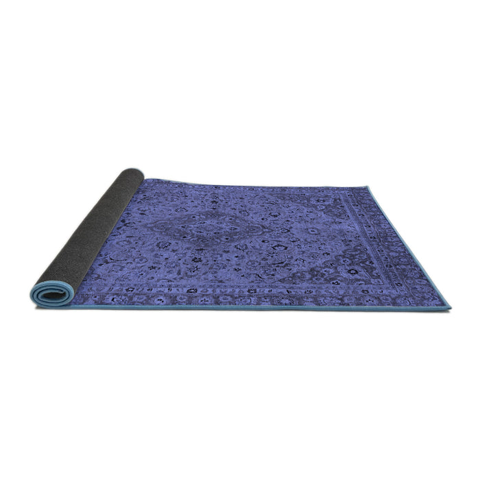 Sideview of Abstract Blue Modern Rug, abs2836blu