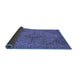 Sideview of Abstract Blue Modern Rug, abs2836blu