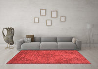 Machine Washable Abstract Red Modern Rug, wshabs2836red