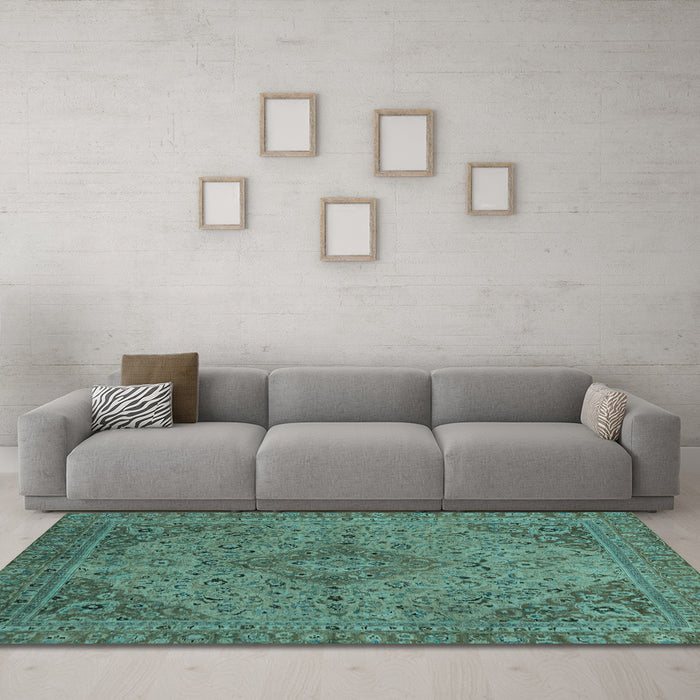 Machine Washable Abstract Light Blue Modern Rug in a Living Room, wshabs2836lblu