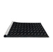 Sideview of Machine Washable Abstract Gunmetal Green Rug, wshabs2837