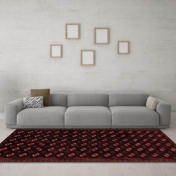 Modern Red Washable Rugs