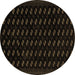 Round Machine Washable Abstract Brown Modern Rug, wshabs2837brn