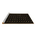 Sideview of Machine Washable Abstract Brown Modern Rug, wshabs2837brn